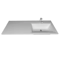 Раковина над стиральной машиной Uperwood Марсал 120х48,6х15 см, белая, правая, крыло слева