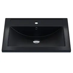 Раковина для ванной кварцевая Uperwood Foster Quartz черная матовая (уголь)