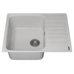 Кухонная мойка из искусственного камня Uperwood UPD-202, прямоугольная, цвет туман