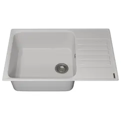 Кухонная мойка из искусственного камня Uperwood UPD-400, прямоугольная, цвет туман