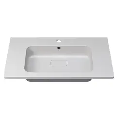 Раковина для ванной кварцевая Uperwood Lagoon Quartz 80  белая матовая (жасмин)