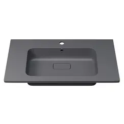 Раковина для ванной кварцевая Uperwood Lagoon Quartz 80 серая матовая (серый шелк)