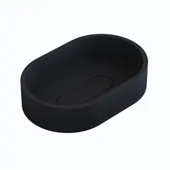 Раковина накладная бетонная Uperwood London 60х40х15 см, овальная, черная