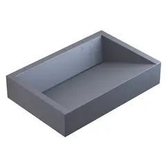 Раковина накладная бетонная Uperwood Mariana 60х40х12 см, прямоугольная, графит