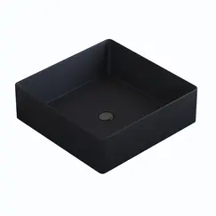 Раковина накладная бетонная Uperwood Square 39х39х12 см, квадратная, черная