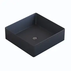 Раковина накладная бетонная Uperwood Square 39х39х12 см, квадратная, графит