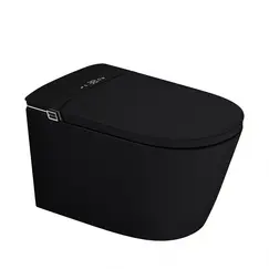 Электронный унитаз-биде ABBER Bequem AC1121SMB подвесной черный матовый
