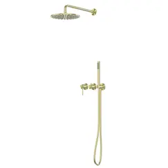 Душевая система ABBER Wasser Kreis 316 AF8118BG скрытого монтажа без излива, золото брашированное