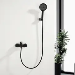 Смеситель для ванны Black&White GL-9101-MB (душевой шланг и лейка в комплекте)