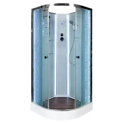 Душевая кабина DTO EM1510/1580/1590 низкий поддон/хром/ матовое с узором