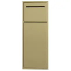 Скрытая настенная ниша из нержавеющей стали ABBER Nischen AN3008G с корзиной и бумагодержателем, золото матовое