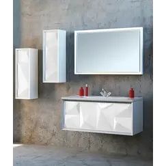 Тумба подвесная с раковиной 1Marka Romb