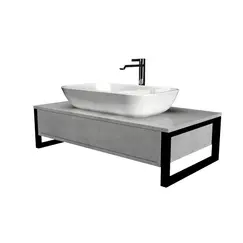 Тумба подвесная 1Marka GRUNGE LOFT бетон светлый