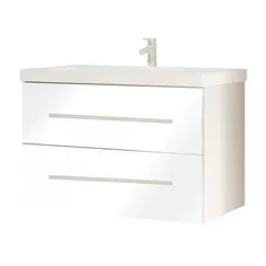 Тумба подвесная 1 Marka с 2 ящиками, ручки рейлинг