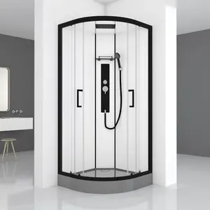 Душевая кабина четверть круга Black&White G8001 90х90 см