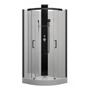 Душевая кабина Black&White G8701 без крыши 90х90 см четверть круга