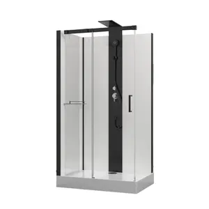 Душевая кабина Black&White G8708 без крыши 80х110 см прямоугольная