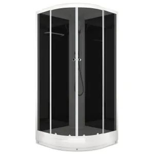 Душевая кабина  DOMANI-Spa Delight тонированные стекла низкий поддон 80х80 см, Выбрать размер: 80х80, Выбрать цвет: Черный