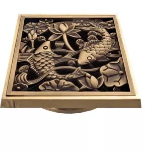 Насадка с рамкой и дизайн-решеткой Рыбы Bronze De Luxe