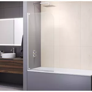 Шторка на ванну RGW SC-01, Цвет стекла: прозрачное, Цвет профиля: Хром, Выбрать размер: 80
