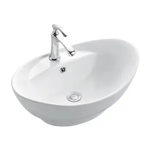 Раковина накладная овальная CeramaLux серия N 9018