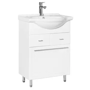 Тумба напольная с раковиной Style Line Лана с бельевой корзиной