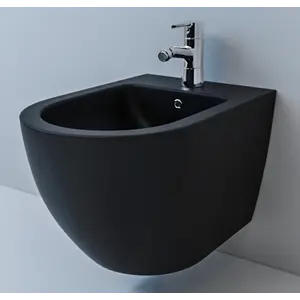 Биде подвесное ESBANO GARCIA черный матовый, 55x37x33 см