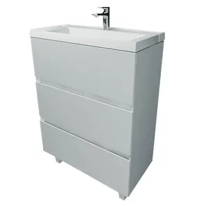 Тумба напольная с раковиной 1 Marka Bumble 2 ящика