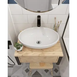 Тумба подвесная 1Marka GRUNGE LOFT дуб вотан