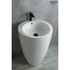 Напольная белая раковина для ванной Gid Nb133