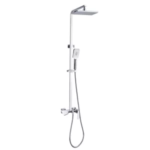 Душевая стойка ACWEN  1901A с изливом, хром, Выбрать цвет: глянцевый хром