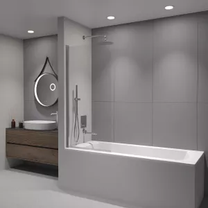 Шторка на ванну RGW SC-109, Цвет стекла: прозрачное, Цвет профиля: Хром, Выбрать размер: 70