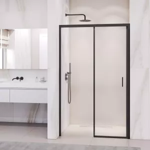 Душевая дверь RGW PA-017B, Цвет стекла: прозрачное, Цвет профиля: Черный, Выбрать размер: 160