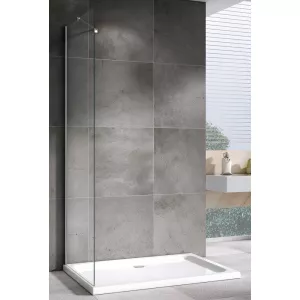 Боковая стенка ABBER Zart S, Цвет профиля: Хром, Выбрать цвет: прозрачное, Выбрать размер: 100