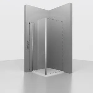 Боковая панель RGW Z-050-1, Цвет стекла: прозрачное, Цвет профиля: Хром, Выбрать размер: 120