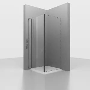 Боковая панель RGW Z-050-2B, Цвет стекла: прозрачное, Цвет профиля: Черный, Выбрать размер: 70