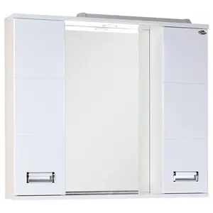 Шкаф-зеркало Балтика 80 белый, с подсветкой