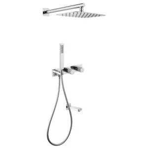 Душевая система ABBER Rund AF8717 скрытого монтажа с изливом, хром, Выбрать цвет: Хром