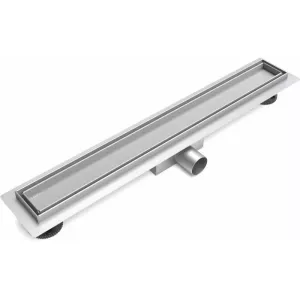 Желоб линейный ESBANO M-TILE-60MC/70MC/80MC  матовый хром, Выбрать цвет: Матовый хром, Выбрать размер: 600