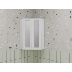 Подвесной шкаф Style Line 450/800 угловой (стекло)