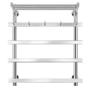 Полотенцесушитель Secado Понтида 1 КСП с крючками и полочкой , водяной, хром, Выбрать размер: 50х60