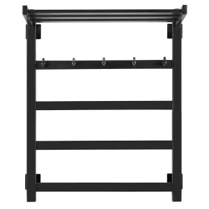 Полотенцесушитель Secado Корсико 1 КСП, с крючками и полочкой, водяной, ЧЕРНЫЙ МАТОВЫЙ, Выбрать цвет: Черный, Выбрать размер: 40х60