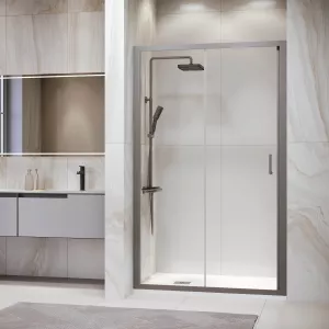 Душевая дверь RGW PA-14Gr, Цвет стекла: прозрачное, Цвет профиля: Серый, Выбрать размер: 150