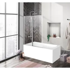 Душевая шторка на ванну BelBagno UNO-V-2-/C-Cr