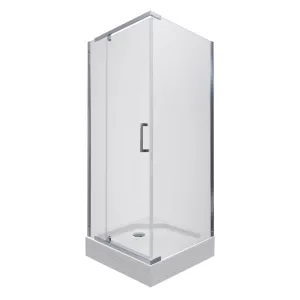 Душевое ограждение  Triton "ТЕРРА-ХРОМ" (низкий поддон) 90х90 квадрат, Цвет профиля: Хром