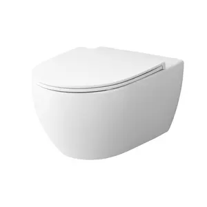 Унитаз подвесной AM.PM Awe C111700WH безободковый c сиденьем микролифт, белый