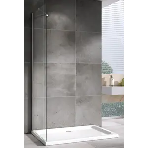 Душевая перегородка ABBER Zart Z80 профиль хром, стекло прозрачное