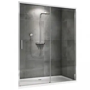 Душевая дверь ABBER Komfort прозрачное/хром