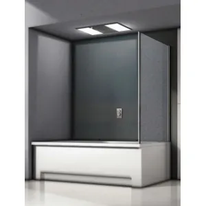 Боковая стенка к  ванне Good Door SCREEN SP, Цвет стекла: матовое, Цвет профиля: Хром, Выбрать размер: 75