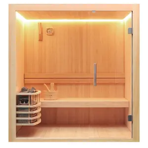 Финская сауна Frank 800 серия, 1 полка, липа/кедр